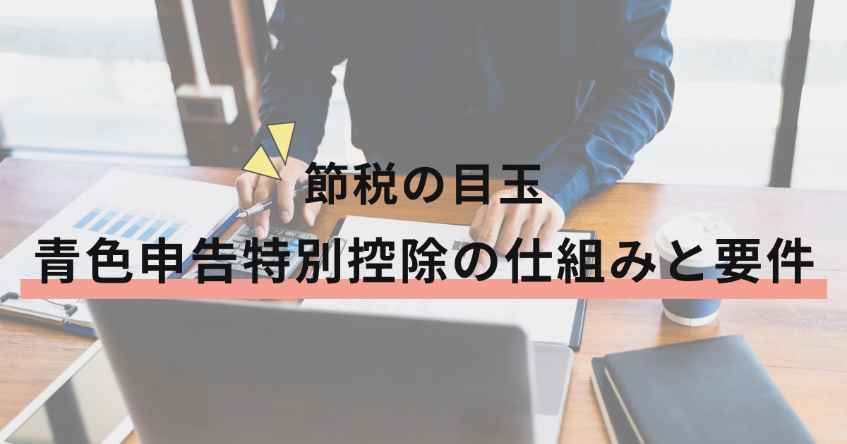 節税の目玉「青色申告特別控除」の仕組みと要件